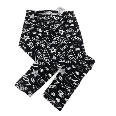 Girls Miss Understood, black & white stretchy leggings, Inside leg: 49cm, NEW, size 7,  