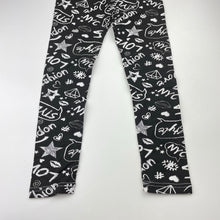 Load image into Gallery viewer, Girls Miss Understood, black &amp; white stretchy leggings, Inside leg: 49cm, NEW, size 7,  