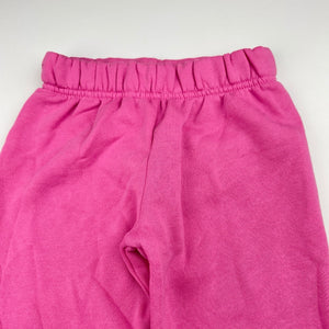 Girls Brilliant Basics, pink fleece lined track pants, Inside leg: 32cm, EUC, size 2,  