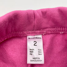 Load image into Gallery viewer, Girls Brilliant Basics, pink fleece lined track pants, Inside leg: 32cm, EUC, size 2,  