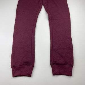 Boys Emerson, maroon fleece lined track pants, Inside leg: 54cm, NEW, size 7,  