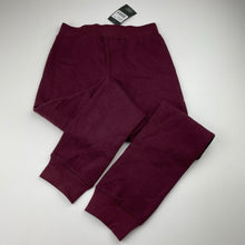 Load image into Gallery viewer, Boys Emerson, maroon fleece lined track pants, Inside leg: 54cm, NEW, size 7,  