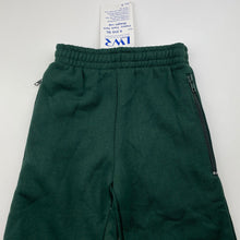 Load image into Gallery viewer, unisex LWR, dark green fleece lined track pants, Inside leg: 28cm, NEW, size 2,  