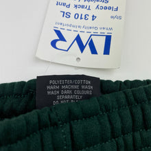 Load image into Gallery viewer, unisex LWR, dark green fleece lined track pants, Inside leg: 28cm, NEW, size 2,  
