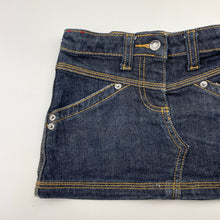 Load image into Gallery viewer, Girls Esprit, dark stretch denim skirt, adjustable, L: 22.5cm, EUC, size 5,  