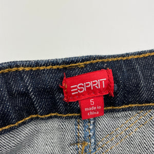 Girls Esprit, dark stretch denim skirt, adjustable, L: 22.5cm, EUC, size 5,  