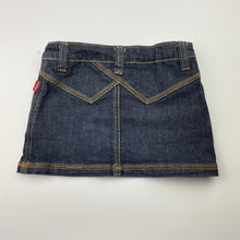 Load image into Gallery viewer, Girls Esprit, dark stretch denim skirt, adjustable, L: 22.5cm, EUC, size 5,  