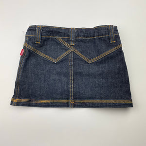 Girls Esprit, dark stretch denim skirt, adjustable, L: 22.5cm, EUC, size 5,  