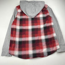 Load image into Gallery viewer, Boys Urban Supply, flannel cotton hooded shirt, EUC, size 12,  