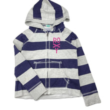 Load image into Gallery viewer, Girls Roxy, fleece lined zip hoodie sweater, light marks back right sleeve, FUC, size 6,  