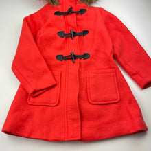 Load image into Gallery viewer, Girls KDS, orange hooded jacket / coat, L: 54cm, EUC, size 5-6,  