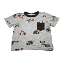 Load image into Gallery viewer, Boys Target, grey tee / top, diggers, FUC, size 1,  