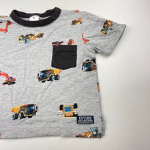 Load image into Gallery viewer, Boys Target, grey tee / top, diggers, FUC, size 1,  