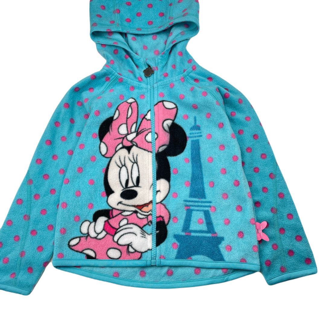 Girls Disney, Minnie Mouse fleece zip hoodie sweater, EUC, size 4,  