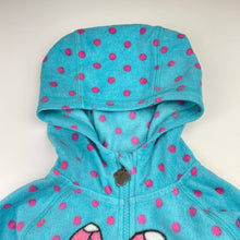 Load image into Gallery viewer, Girls Disney, Minnie Mouse fleece zip hoodie sweater, EUC, size 4,  