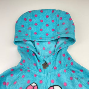 Girls Disney, Minnie Mouse fleece zip hoodie sweater, EUC, size 4,  