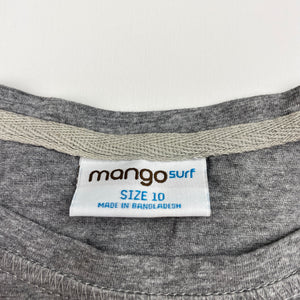 Girls Mango, grey long sleeve tee / top, GUC, size 10,  