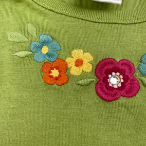 Girls Gymboree, embroidered cotton long sleeve top, EUC, size 6,  