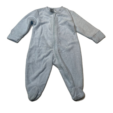 unisex Tiny Little Wonders, blue terry zip coverall / romper, EUC, size 000,  