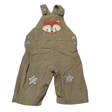 unisex Tiny Little Wonders, corduroy cotton overalls, fox, EUC, size 00,  