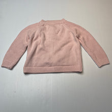 Load image into Gallery viewer, Girls Dymples, pink knitted cotton cardigan, EUC, size 1,  