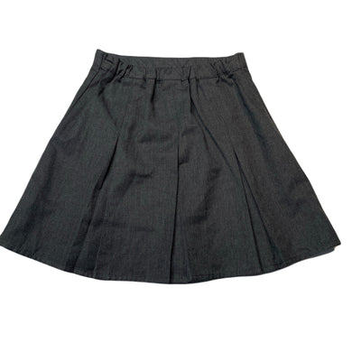 Girls George, grey box pleat school skirt, adjustable, L: 35.5cm, EUC, size 5-6,  