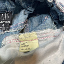 Load image into Gallery viewer, Girls CHAIN REACTION, patchwork stretch denim jeans, adjustable, Inside leg: 42.5cm, FUC, size 4,  