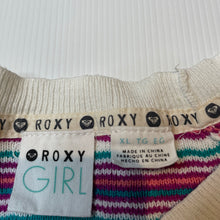 Load image into Gallery viewer, Girls Roxy Girl, knitted cotton sweater / jumper, armpit to armpit: 37cm, armpit to cuff: 41cm, GUC, size 12-14,  