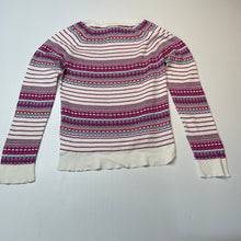 Load image into Gallery viewer, Girls Roxy Girl, knitted cotton sweater / jumper, armpit to armpit: 37cm, armpit to cuff: 41cm, GUC, size 12-14,  