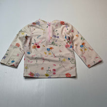 Load image into Gallery viewer, Girls Toshi, UPF 50+ floral rashie / swim top, EUC, size 0,  
