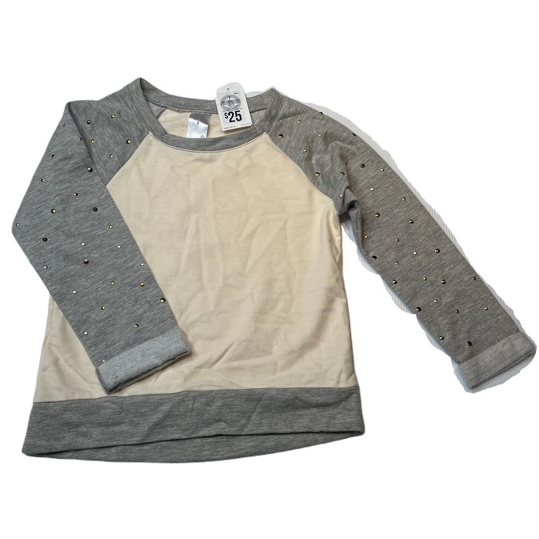 Girls Target, fleece lined long sleeve top, NEW, size 7,  