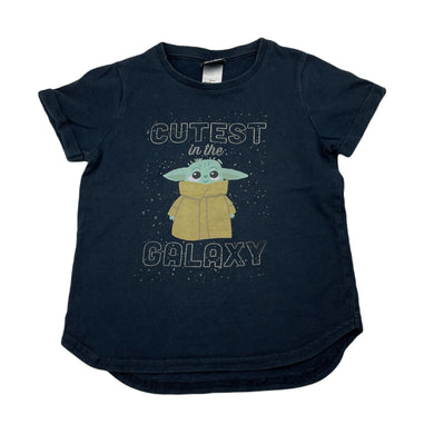 Girls Star Wars, Baby Yoda cotton tee / top, wash fade, FUC, size 7,  