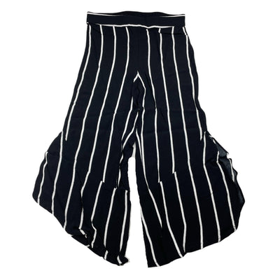 Girls Bardot Junior, striped cropped lightweight pants, elasticated, Inside leg: 42cm, GUC, size 7,  