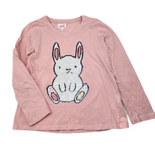 Load image into Gallery viewer, Girls Seed, cotton long sleeve top, sequin rabbit, FUC, size 7,  