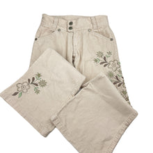 Load image into Gallery viewer, Girls Pumpkin Patch, embroidered corduroy cotton pants, adjustable, Inside leg: 48cm, FUC, size 6,  
