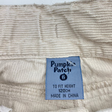 Load image into Gallery viewer, Girls Pumpkin Patch, embroidered corduroy cotton pants, adjustable, Inside leg: 48cm, FUC, size 6,  
