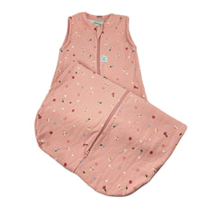 Load image into Gallery viewer, Girls ergoPouch, 1.0 Tog organic cotton/bamboo floral sleeping bag, light wash fade, GUC, size 00-2,  