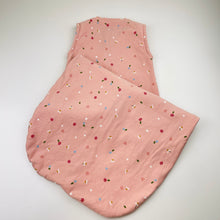 Load image into Gallery viewer, Girls ergoPouch, 1.0 Tog organic cotton/bamboo floral sleeping bag, light wash fade, GUC, size 00-2,  