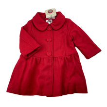Load image into Gallery viewer, Girls Origami, lined red wool blend jacket / coat, L: 40cm, NEW, size 0,  