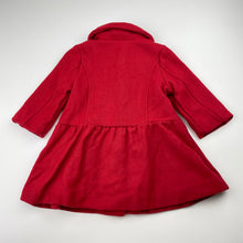 Load image into Gallery viewer, Girls Origami, lined red wool blend jacket / coat, L: 40cm, NEW, size 0,  