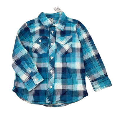 Boys H&T, flannel cotton long sleeve shirt, NEW, size 4,  