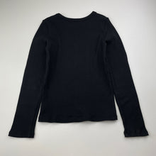 Load image into Gallery viewer, Girls Target, black ribbed stretchy long sleeve top, EUC, size 9,  