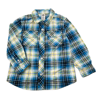 Boys H&T, flannel cotton long sleeve shirt, EUC, size 4,  