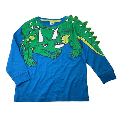 Boys H&T, novelty cotton long sleeve top, dinosaur, EUC, size 4,  