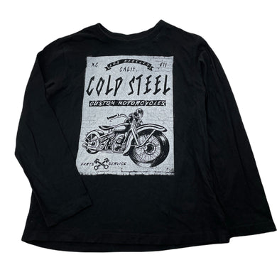 Boys Urban Supply, black cotton long sleeve tee / top, motorbike, EUC, size 10,  