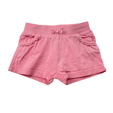 Girls H&T, pink cotton shorts, elasticated, FUC, size 2,  