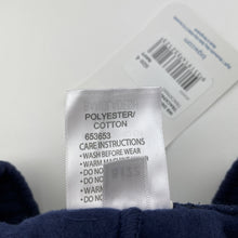 Load image into Gallery viewer, unisex B Collection, navy fleece lined track pants, Inside leg: 42cm, NEW, size 4,  