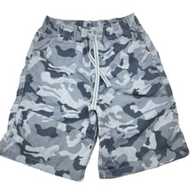 Load image into Gallery viewer, Boys Emerson, blue camo print shorts, elasticated, GUC, size 12,  
