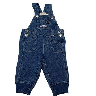 Boys Pumpkin Patch, knit denim overalls / dungarees, GUC, size 000,  