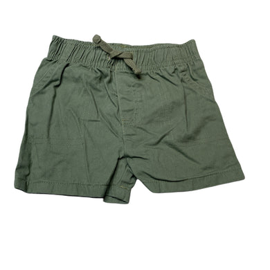 Boys khaki, cotton shorts, elasticated, EUC, size 12 months,  